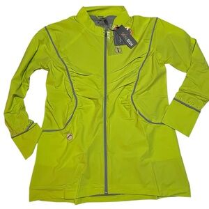 Swingdish Ladies Zip up Athleisure Jacket Neon Yellow‎ NWT Large
